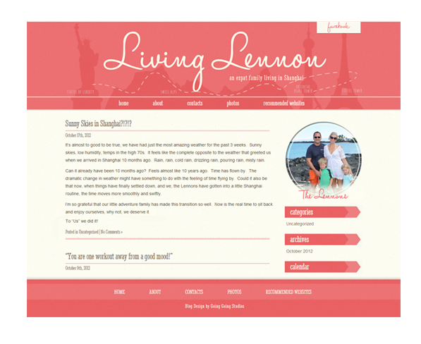 Portfolio - Custom Blog Design Project Example
